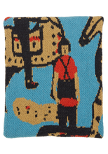 Load image into Gallery viewer, Cowboys Baby Blanket in Turquoise