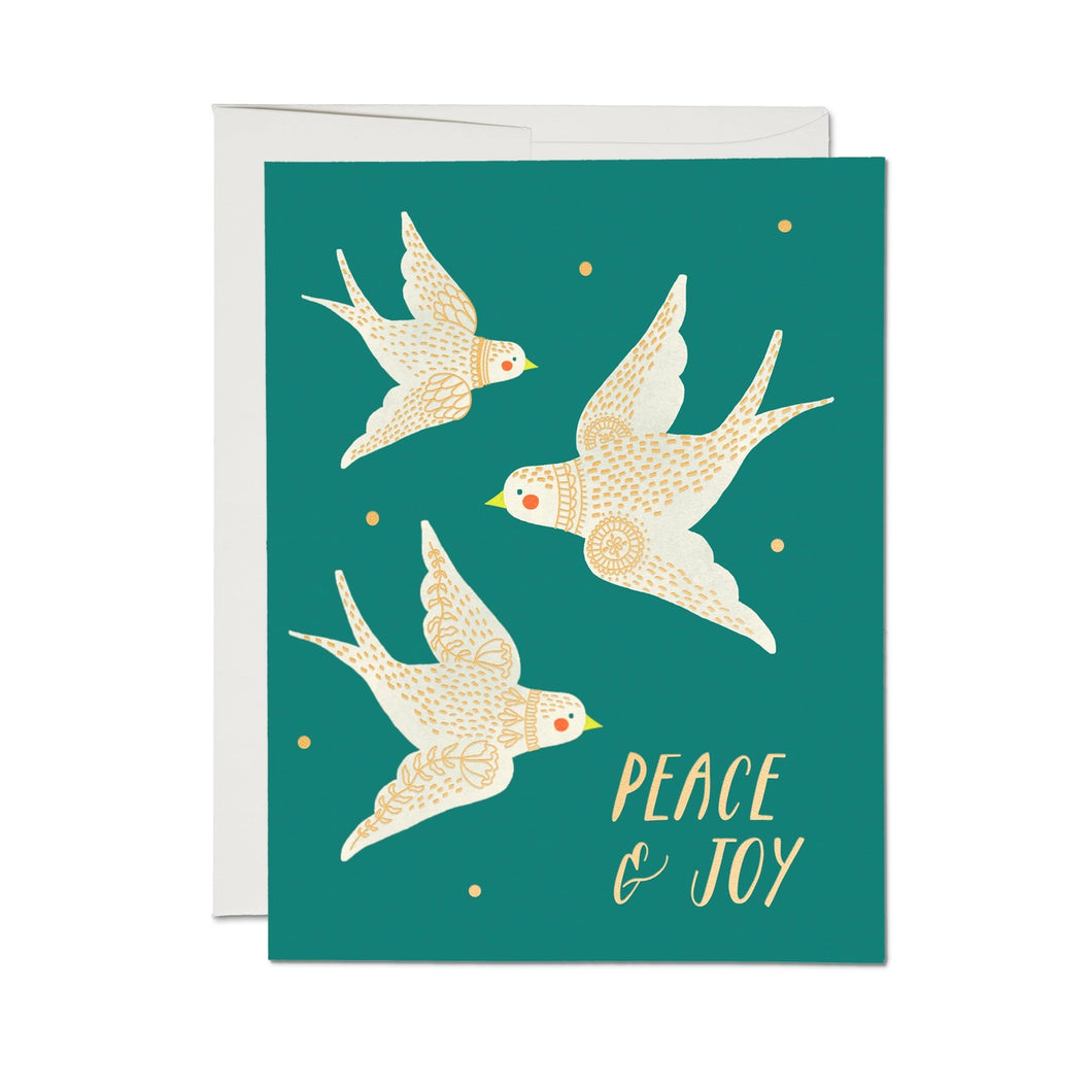 Embellished Doves Peace & Love Cards