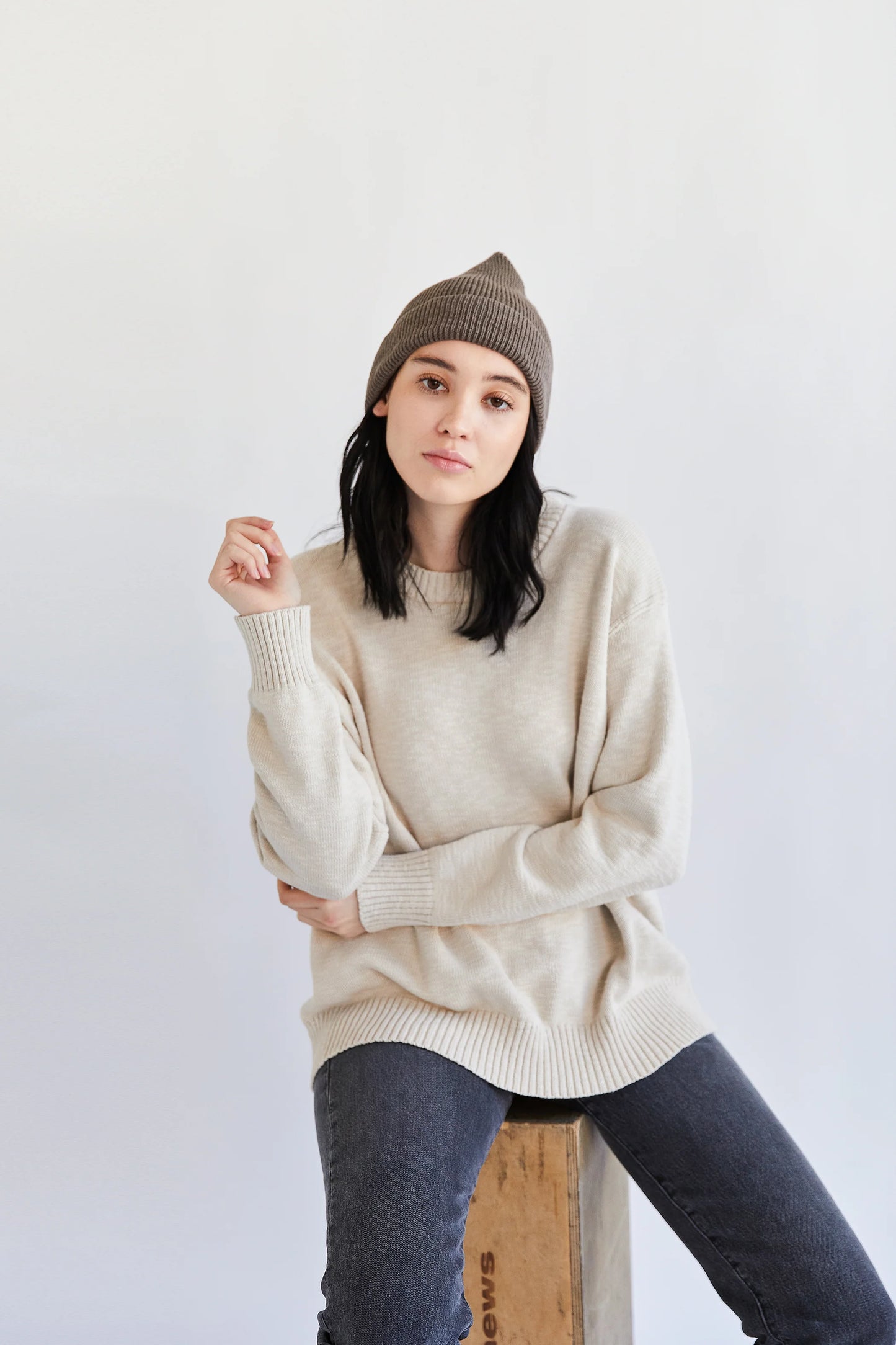 It Is Well | Ribbed Beanie in Charcoal