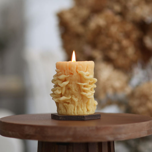 Beeswax Oyster Mushroom Candle