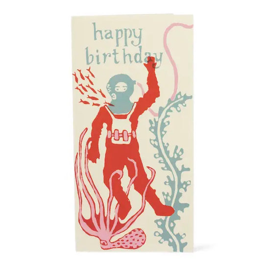 Deep Sea Diver Happy Birthday Card