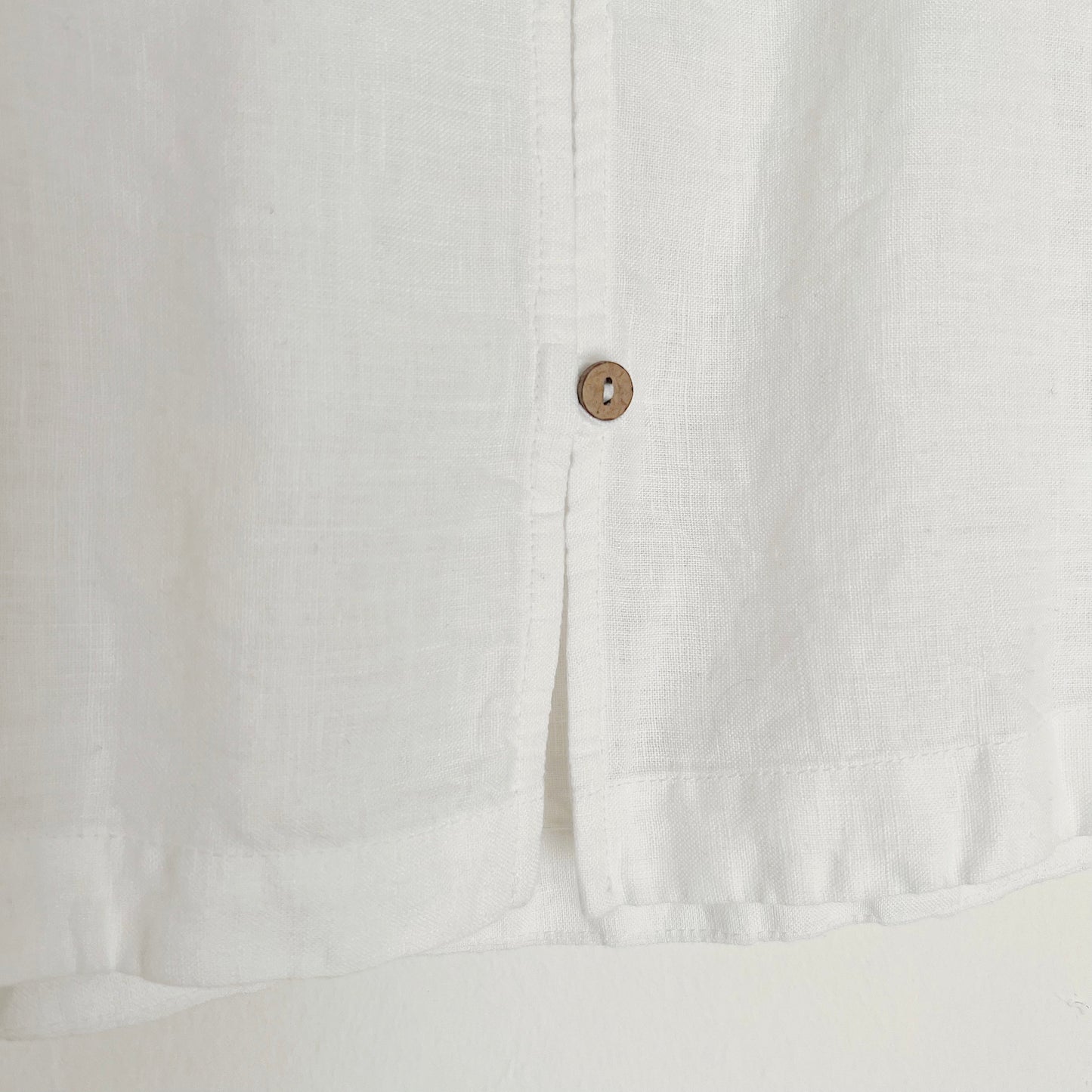Button Back Tank in White