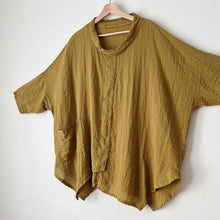 Load image into Gallery viewer, Cut Loose | 3/4 Sleeve Cowl Neck Traveler Pocket Pullover in Dijon
