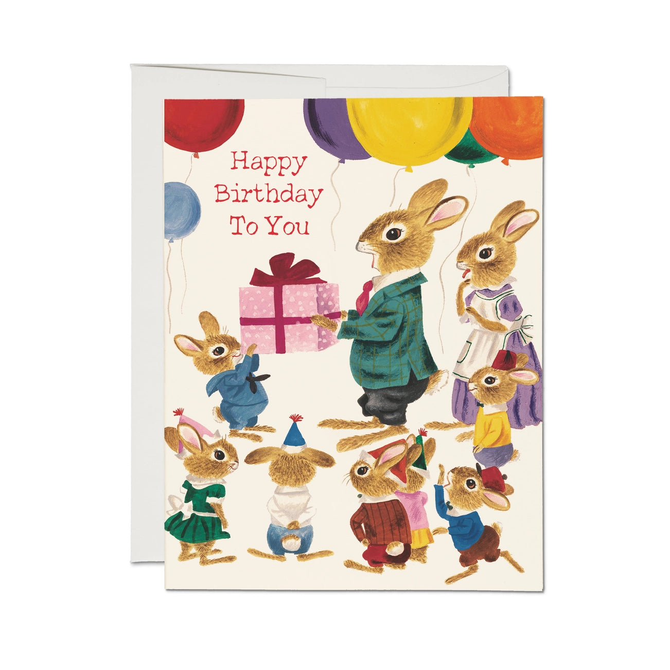 Richard Scarry Rabbit Party Card