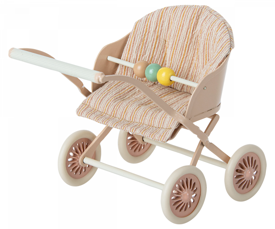 Maileg | Baby Mouse Stroller in Rose