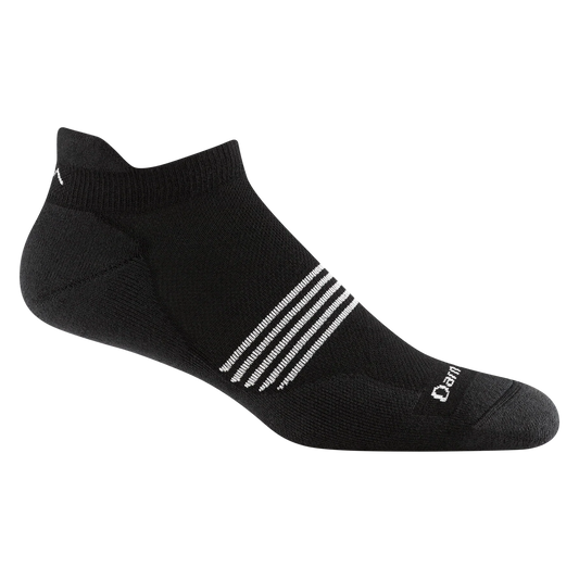Black Darn Tough Element Micro Crew lightweight running sock.

