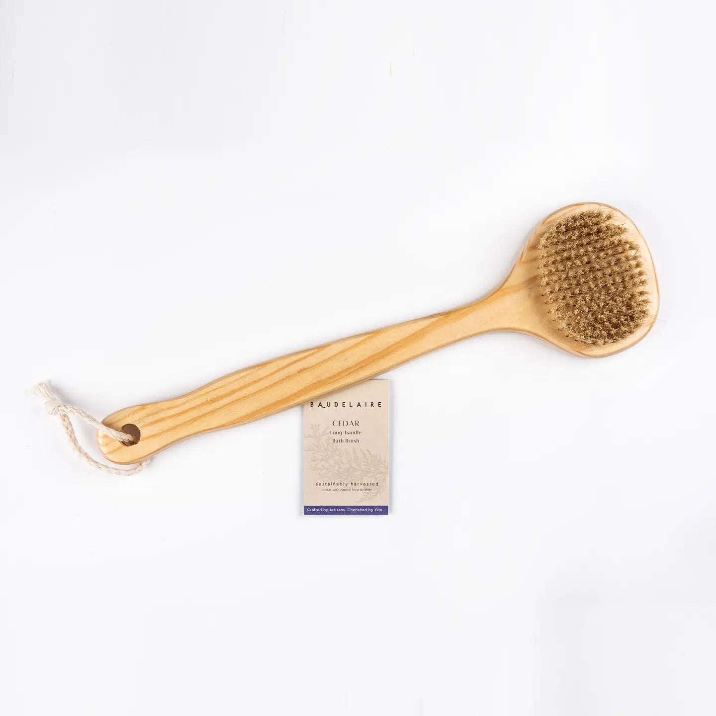 13" Long Handle Cedar Bath Brush