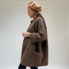 Load image into Gallery viewer, Cut Loose | One Size Boiled Wool Zip Jacket in Saddle
