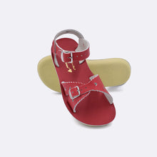 Load image into Gallery viewer, Salt Water | Kids&#39; Sweetheart Sandal in Red
