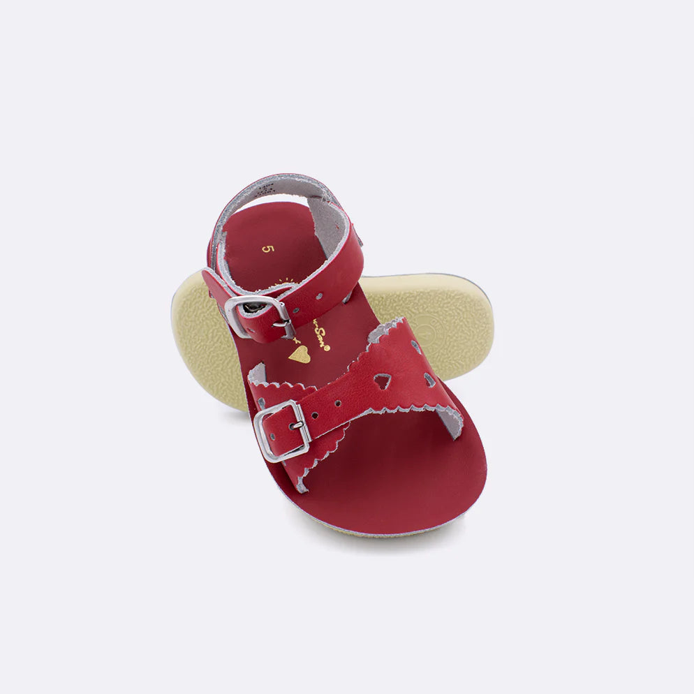 Red saltwater sandals shop