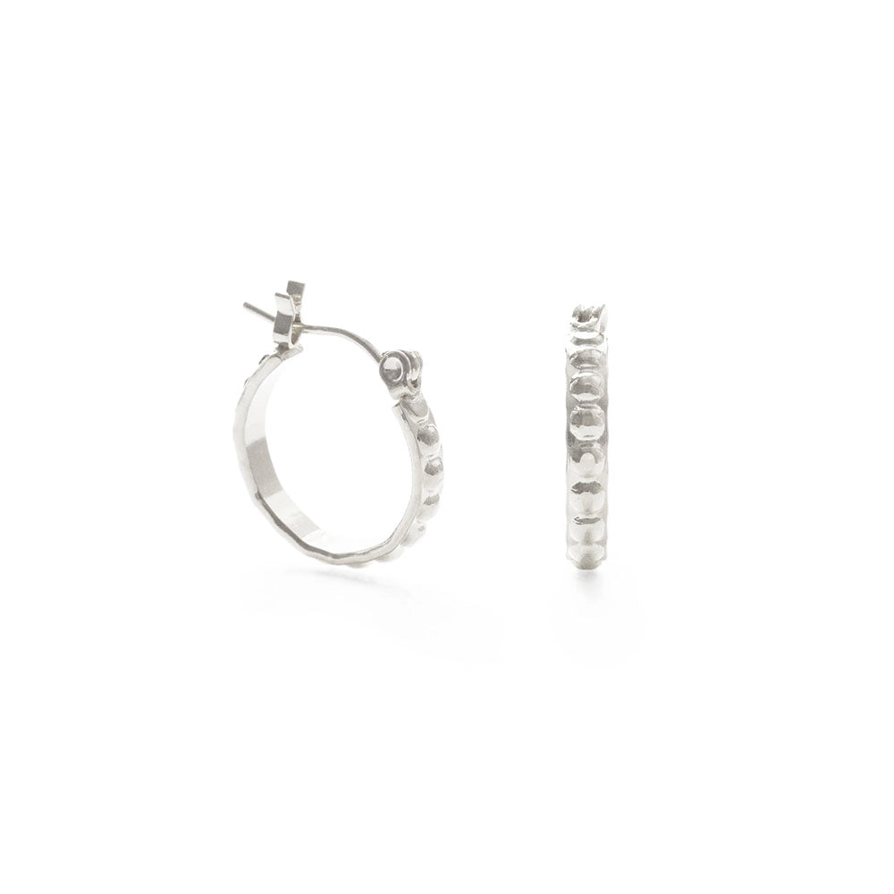 Amano Studio | Small Vintage Beaded Hoops in Silver