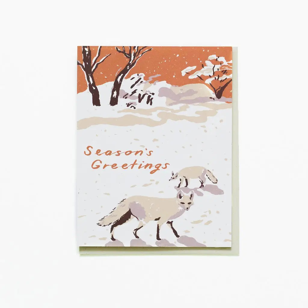 Foxes Season's Greeting Card