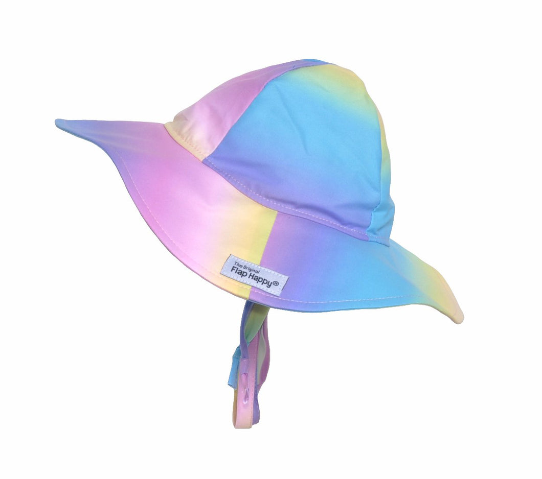 Flap Happy UPF 50+ Wide Brim Sun Hat | Rainbow Ombre