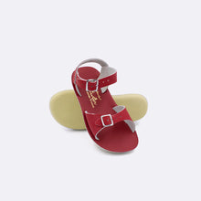 Load image into Gallery viewer, Salt Water | Kids&#39; Surfer Sandal in Red
