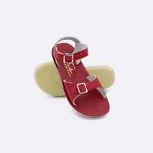 Load image into Gallery viewer, Salt Water | Kids&#39; Surfer Sandal in Red
