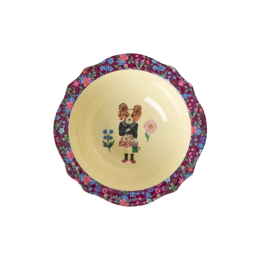 Vintage Inspired Nathalie Lété Bowl in Bordeaux
