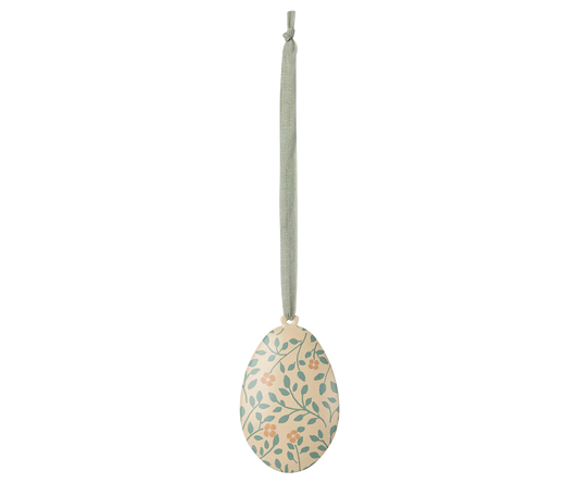 Maileg | Metal ornament, Easter Egg, Dark Mint Branches