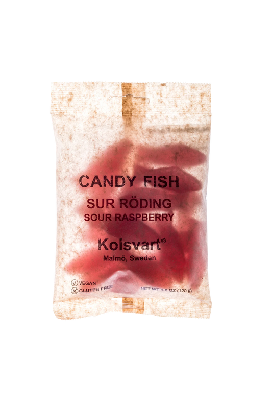 Kolsvart | Sour Raspberry Swedish Fish