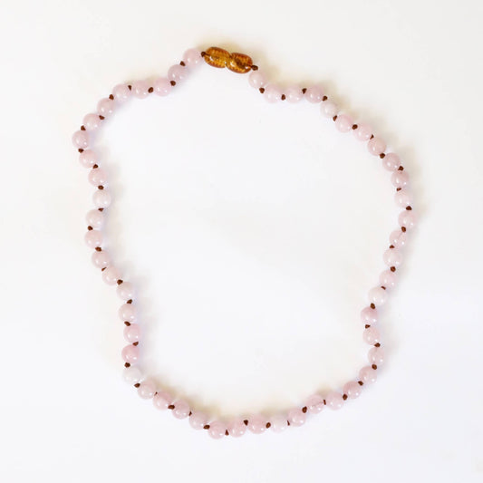 Pure Gemstone Rose Quartz Necklace