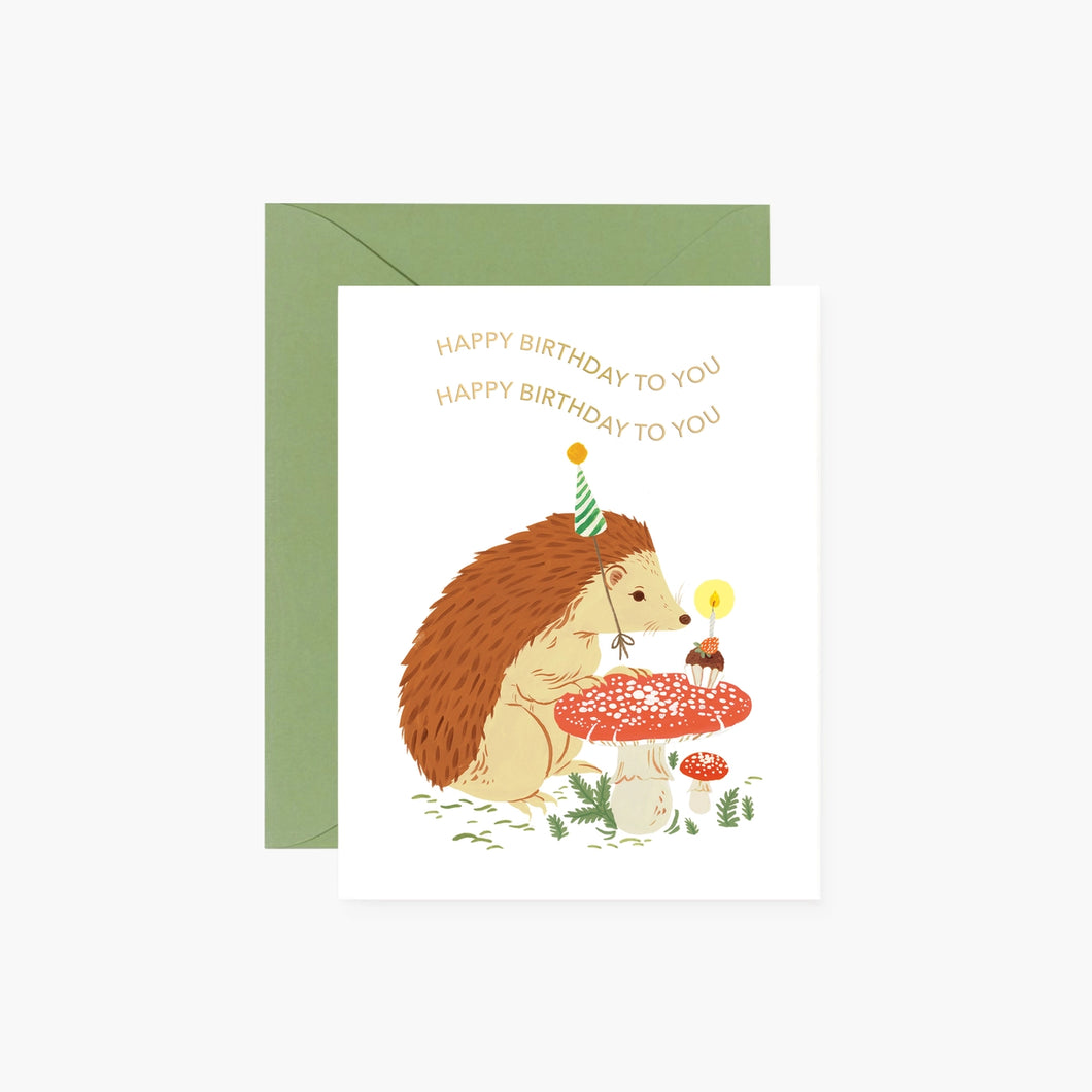 Birthday Hedgehog Greeting Card