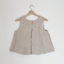 Load image into Gallery viewer, Yuvita | Button Back Tank in Oatmeal
