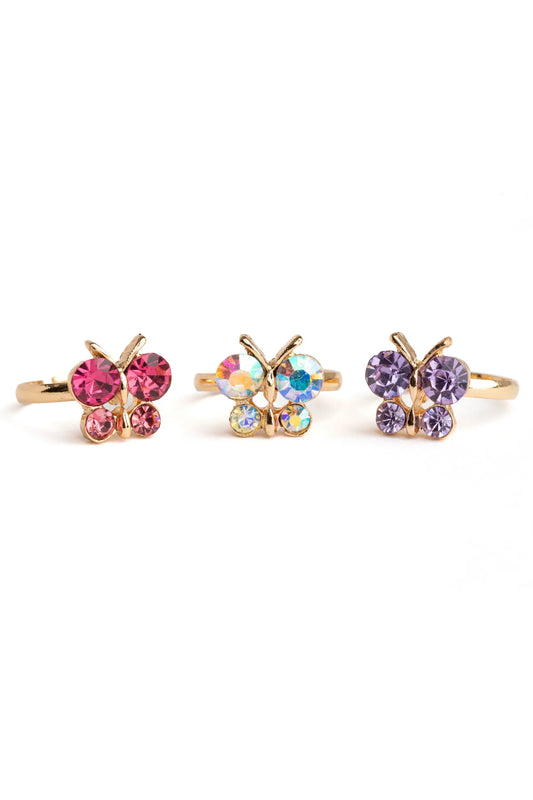Butterfly Gem Ring Set