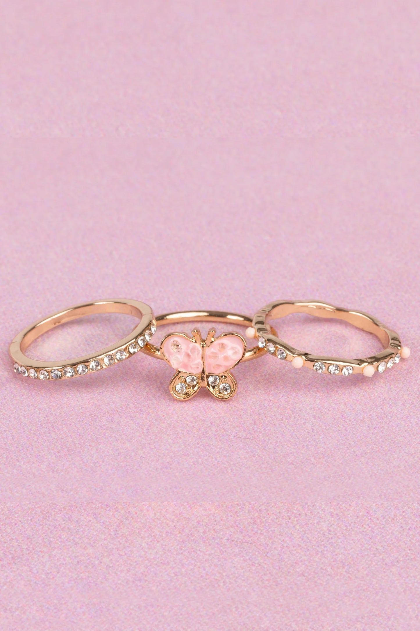 Chic Butterfly Garden Ring Set