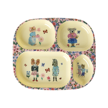 Load image into Gallery viewer, Nathalie Lété Melamine Kids 4 Room Plate
