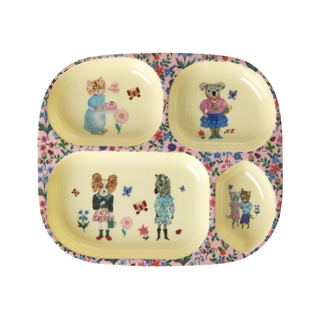 Nathalie Lété Melamine Kids 4 Room Plate