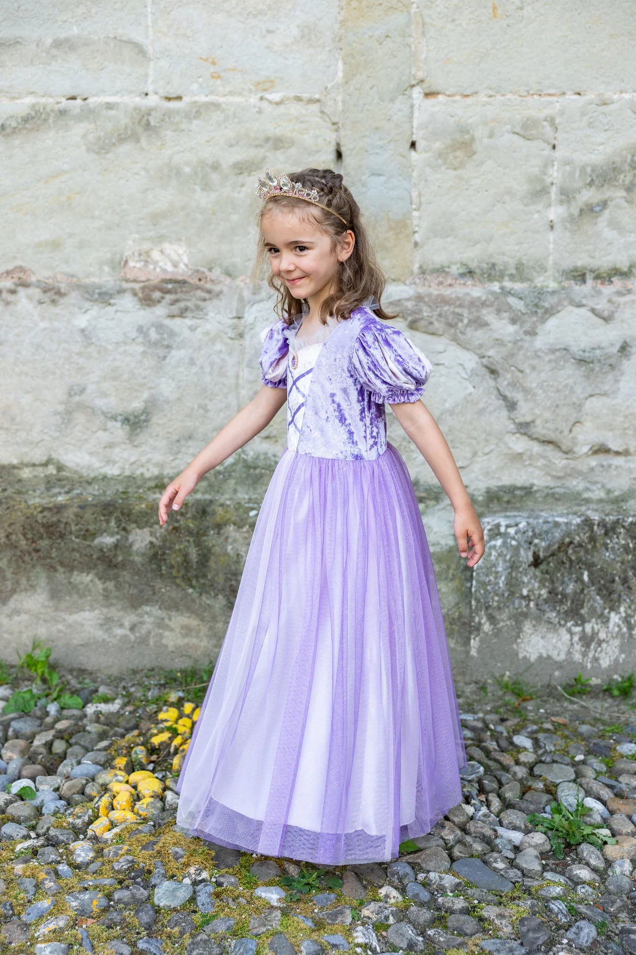 Velvety Soft Once Upon a Tower Princess Dress in Purple