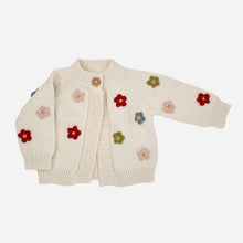 Load image into Gallery viewer, Cotton  Flower Cardigan
