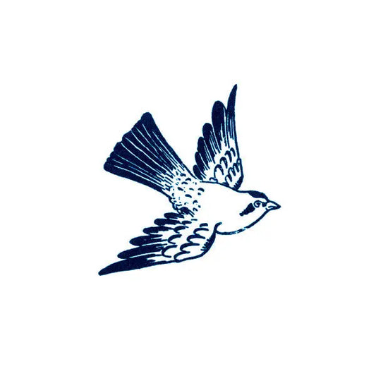Tattly | Cartolina Bird in Navy