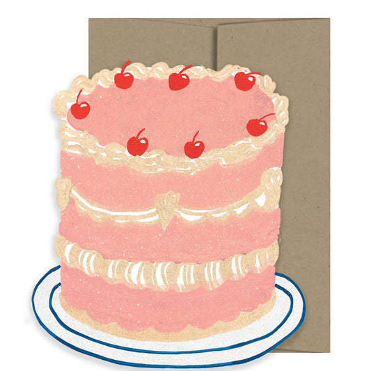Party Cake Die Cut Card