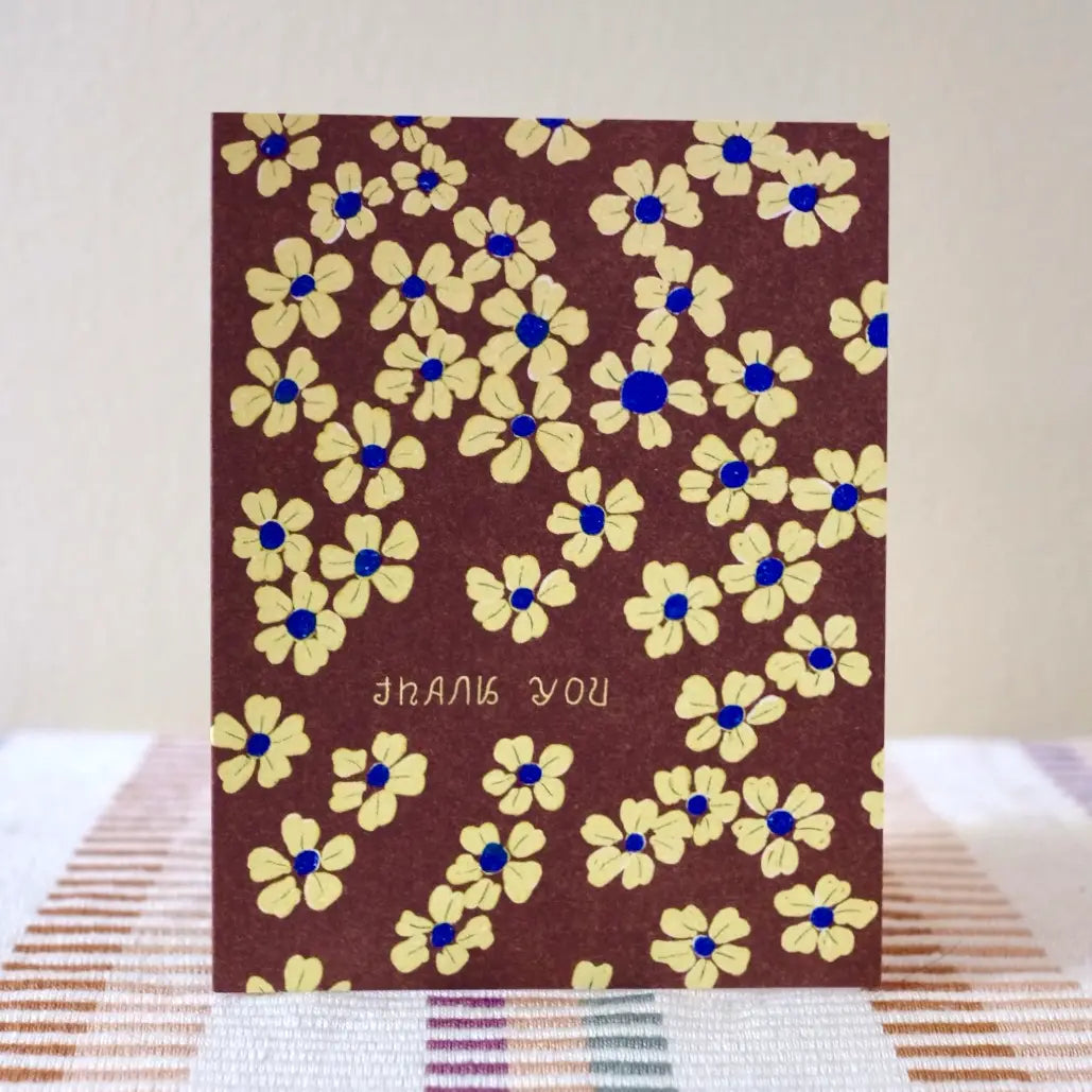 Thank You Yellow Flowers Card