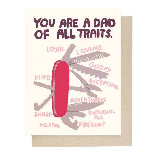 Dad of All Traits Card
