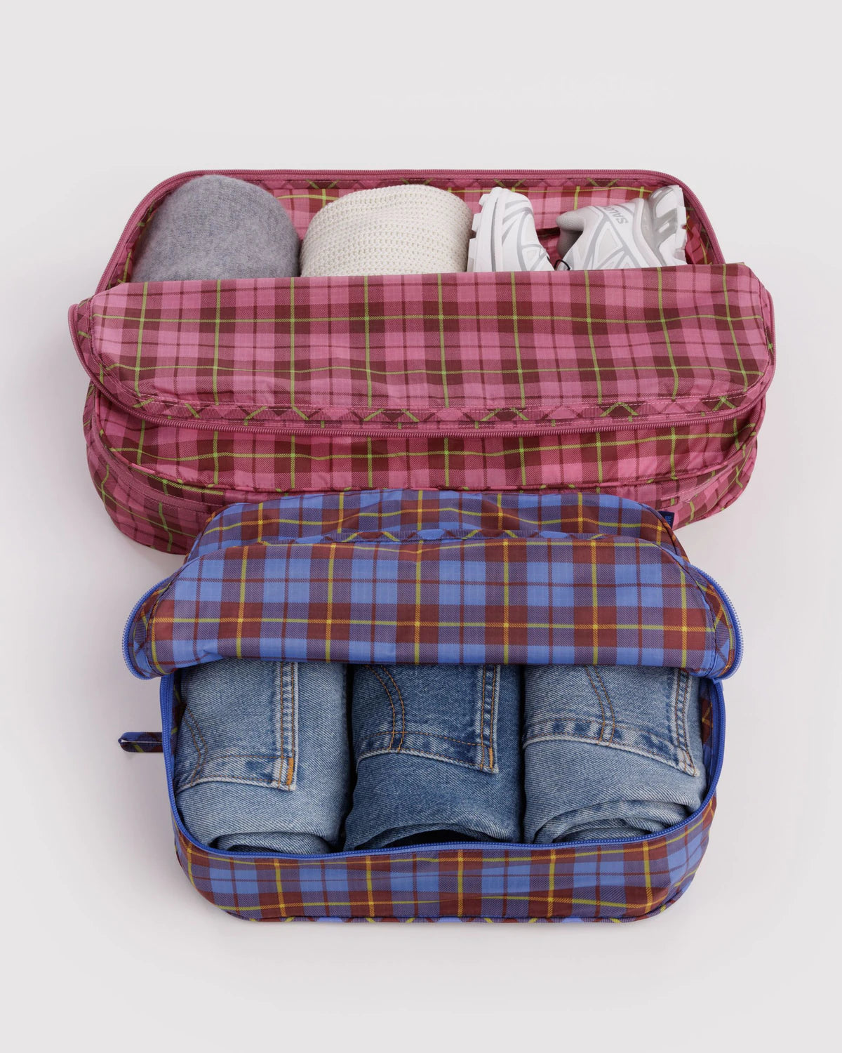 Large Packing Cube Set in Check Mix