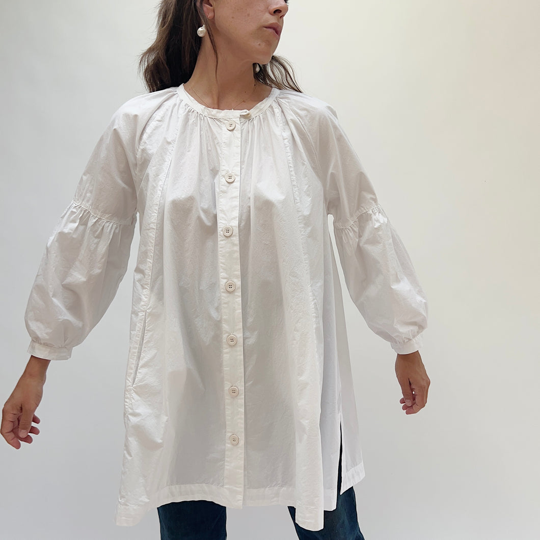 Baci | Balloon Sleeve Cotton Peasant Shirt