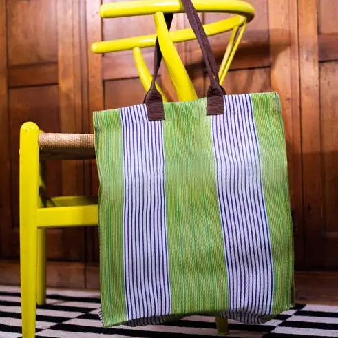 Woven Market Shopper in Doge, Pearl & Grass