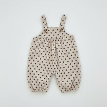 Load image into Gallery viewer, Polka Dot Corduroy Overalls &amp; Mock Neck Top Set
