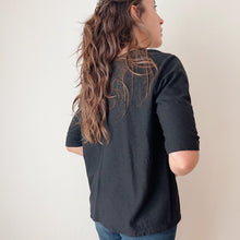 Load image into Gallery viewer, Cut Loose | Elbow Sleeve Top in Black
