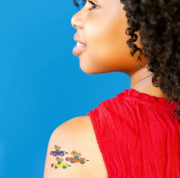 Tattly | Pencil Cars Richard Scarry Tattoo