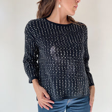 Load image into Gallery viewer, Liv by Habitat | Textured Dot Swing Pullover in Black
