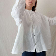 Load image into Gallery viewer, Ichi Antiquités | Azumadaki Ramie Flocky Polka Dot Shirt in White
