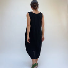Load image into Gallery viewer, Cut Loose | Midi Cross Seam Dress in Black
