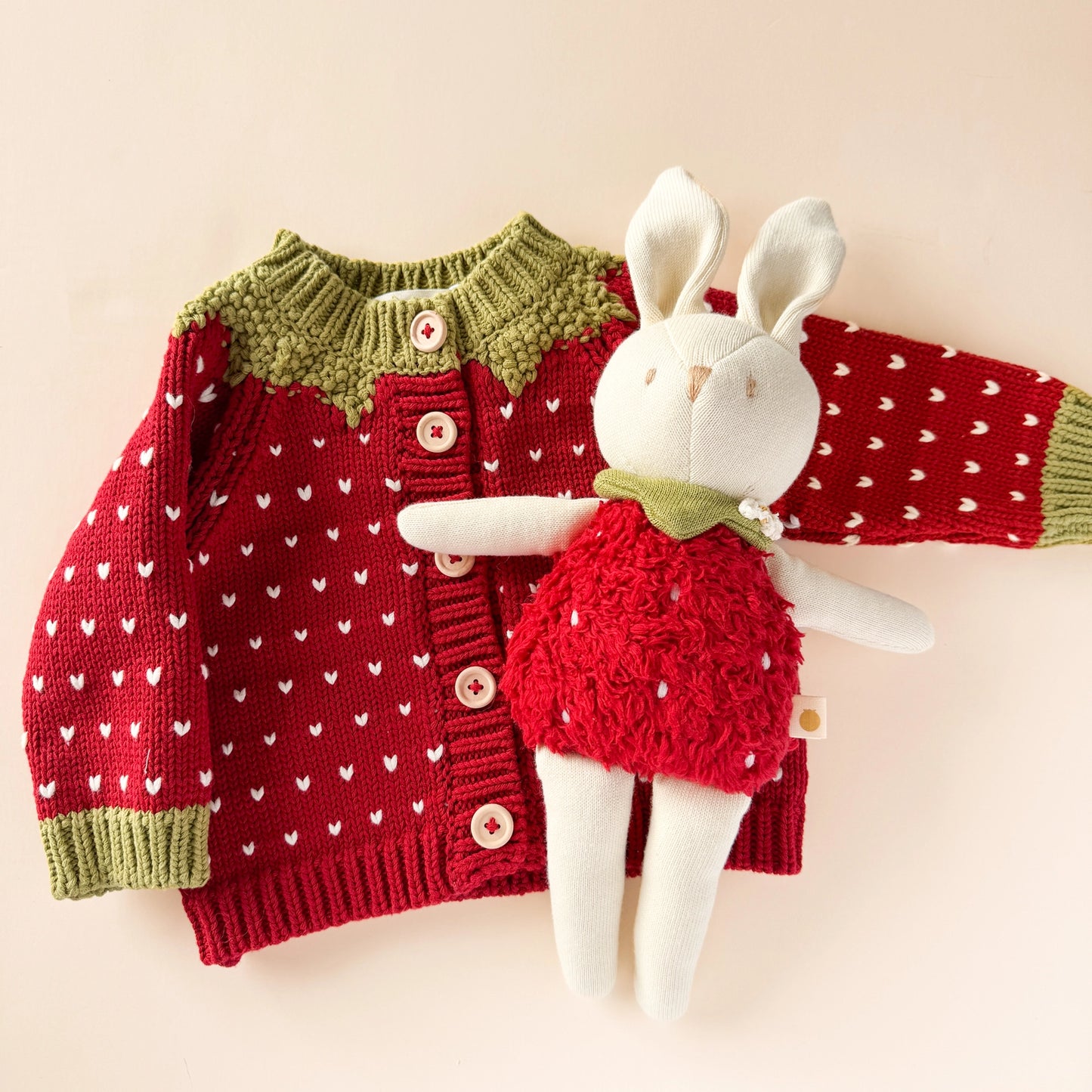 Cotton Strawberry Cardigan