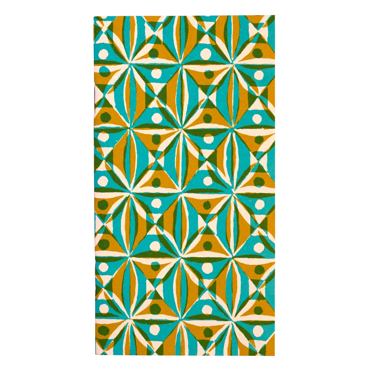 Very Slim Kaleidoscope List Book in Yellow and Turquoise