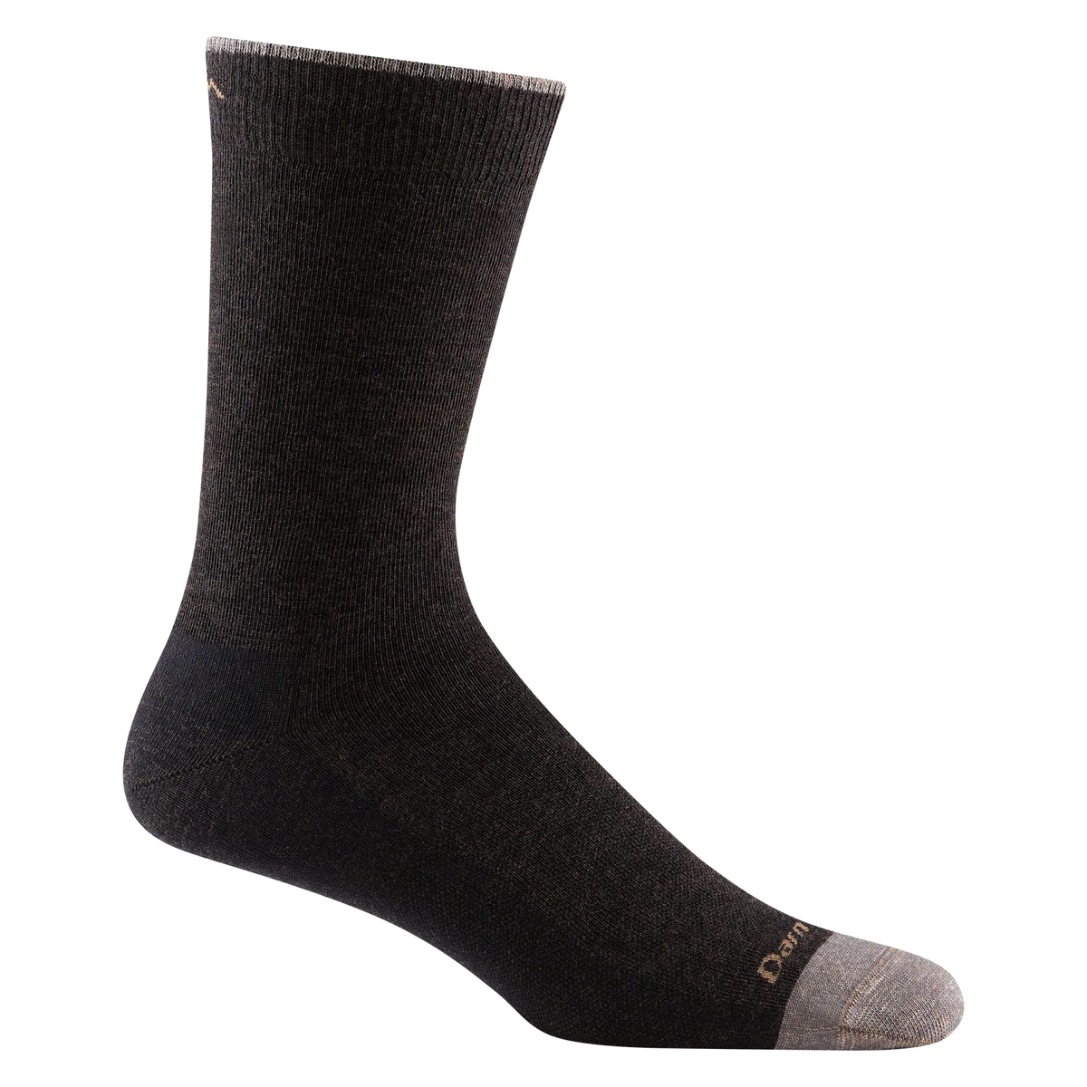 Chestnut Darn Tough solid crew lightweight lifestyle sock.
