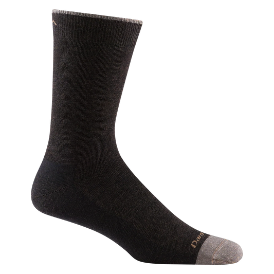 Chestnut Darn Tough solid crew lightweight lifestyle sock.
