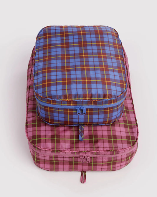Large Packing Cube Set in Check Mix
