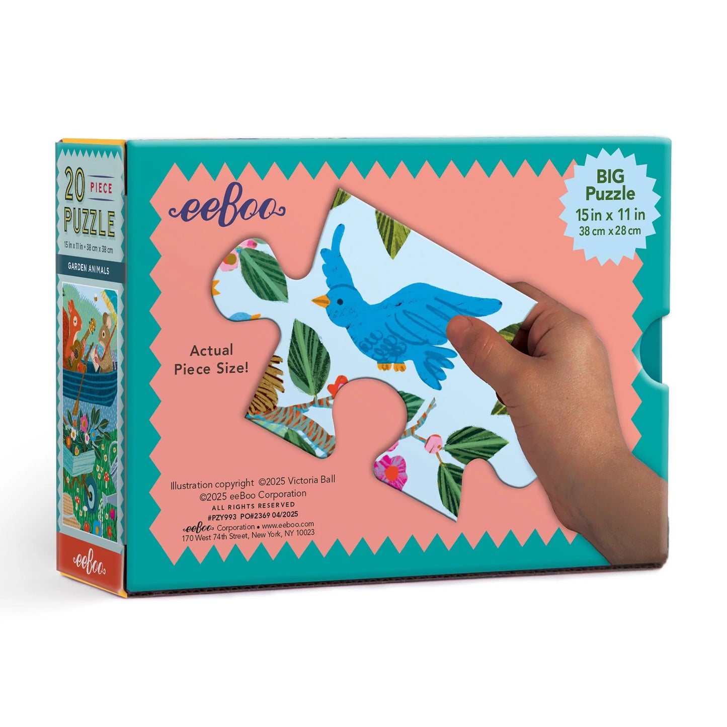 Eeboo | Garden Animals 20 Piece Puzzle